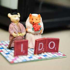 Scrabble cake topper. Southern Event Planners, Memphis, Tennessee Wedding Planners