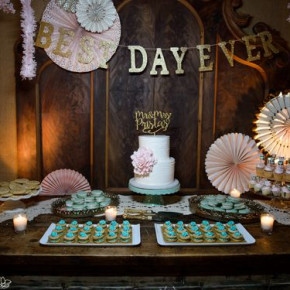 Cake and dessert table design by Southern Event Planners. Photo by Maddie Mooree.