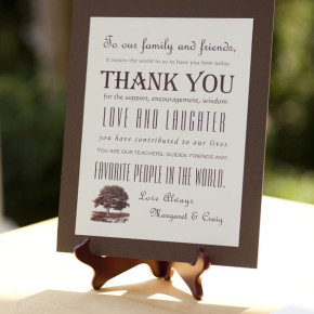 Thank you sign for wedding guests. Southern Event Planners, Memphis, Tennessee Wedding Planners