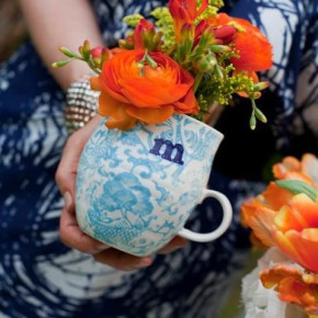 Fun bouquet in a mug idea by Southern Event Planners, Memphis, Tennessee.